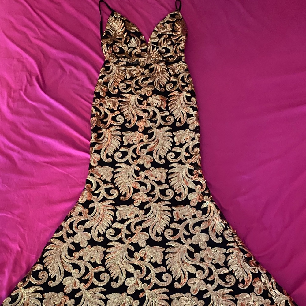 In A Golden Forest Dress